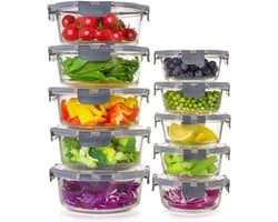 AMA® Magnetron Bakjes met Deksel - Magnetron Bakjes - Magnetron Bord met Deksel - Grijs - 18x18x7cm