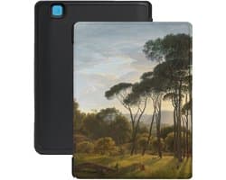 Lunso Geschikt voor Kobo Aura H20 Edition 2 hoesje (6.8 inch) - Vegan Saffiano Leren Sleep Cover - Italian Landscape - (niet voor de Kobo Aura edition 2)
