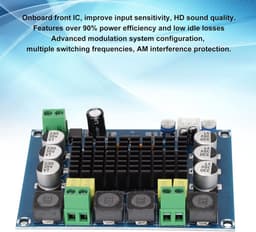 Krachtige Digitale Eindversterker Module 2x120W - HIFI Audio Stereo AMP PCB — thumbnail 2
