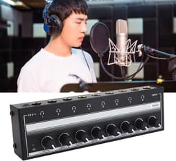 8-Kanaals Stereo Hoofdtelefoonversterker voor Studio en Podiumgebruik — thumbnail 2