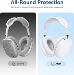 Siliconen Beschermhoes Set (4-in-1) voor Draadloze Over-Ear Hoofdtelefoon — thumbnail 5