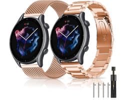 Metalen Horlogeband - Reservebandjes Smartwatch - Dagelijks Gebruik - Quick Release Systeem - 20 mm 22 mm