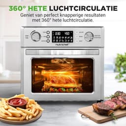 Grote Airfryer Oven met Rotisserie - 26 Liter XXL - 1700W - 10 Digitale Programma's - Hetelucht & Grill — thumbnail 5