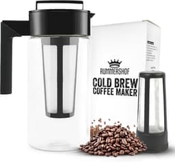Cold Brew Koffiemaker van Kunststof - 1 Liter BPA-vrij met Gratis Vervangingsfilter - Perfect voor Koffieliefhebbers — thumbnail 1