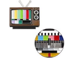 Vintage TV Revers Pins - Geen Signaal Emaille Pins - Creatieve Broches voor Kleding en Rugzakken