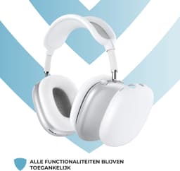 Shieldcase Beschermset geschikt voor Apple Airpods Max 1/2 - Siliconen covers / bescherming - 4 delige set - Hoofdband cover - Oorkap Beschermers & Reishoes - 4 in 1 set - Wit — thumbnail 4