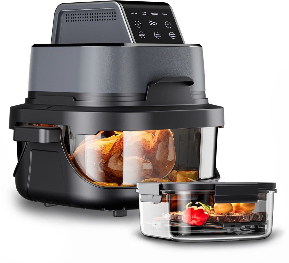 Airfryer – Heteluchtfriteuse – Friteuse – Air Fryer – Heteluchtoven – 4 Liter Inhoud – Glas Kijkvenster – 1500 Watt — afbeelding 1