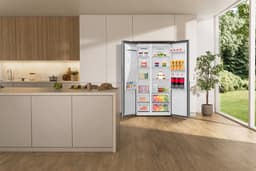 ETNA AKV5178IRVS - Amerikaanse koelkast - No-Frost - 178 cm hoog - 528 liter - Energielabel E - Invriesvermogen 10 kg/24u - Geluidsniveau 40 dB - LED Display - IJs- en waterdispenser - SuperCool - FastFreeze - Deuralarm - Multi Airflow – EnergySaving — thumbnail 10
