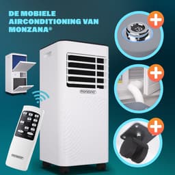 Monzana mobiele airco - 7000 BTU raamkit 20 tot 25m² wifi timer - wit — thumbnail 4