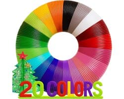 3D Pen Filament Set met 20 Kleuren PLA, 1.75mm, 10 Meter per Kleur