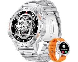 Tactische Smartwatch Heren met Bluetooth Bellen, Hartslag, SpO2 & Slaapmonitoring IP67 Waterdicht