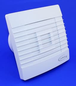 Badkamerventilator 100 mm met Vochtsensor en Timer | Stille Wandventilator Wit — thumbnail 4