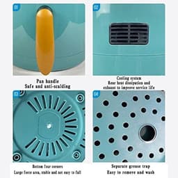 Heteluchtfriteuse - Airfryer - Gezond Koken - Rapid Air Technologie - 3 Liter - Groen — thumbnail 4