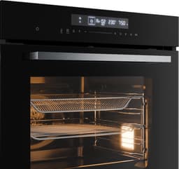 Klarstein Airjet inbouwoven - 72 liter elektrische oven met Airfryer-modus, 13 kookfuncties, touchbediening, geëmailleerde binnenkant, A++ energieklasse, driedubbele beglazing, geïntegreerde enkele oven, zwart — thumbnail 9