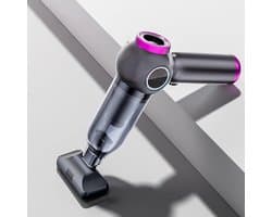 Auto Stofzuiger Draadloos - Kruimelzuiger - Handstofzuiger - Kleine Stofzuiger - Draadloze Stofzuiger - Air Duster Auto Stofzuiger Nat en Droog - Zwart