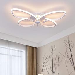 Vlinder Plafondlamp - Moderne Verlichting - Kinderkamer Verlichting - Dimbaar Afstandsbediening - 64cm Diameter - Wit — thumbnail 3