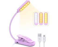 Oogbeschermende Leeslamp met 10 LEDs en Verstelbare Helderheid - USB Oplaadbaar en Draagbaar