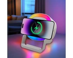 Dimbare Bluetooth-luidspreker met nachtlampje en draadloze oplader - Multifunctioneel design voor thuis en onderweg