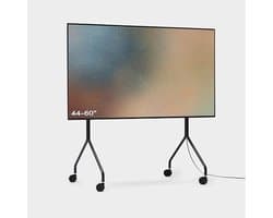 TV-standaard met Wieltjes voor 40 tot 70 inch Televisies | Oprolbare TV Wagen voor Woonkamer | Flexibele Monitor en TV Meubel in Zwart