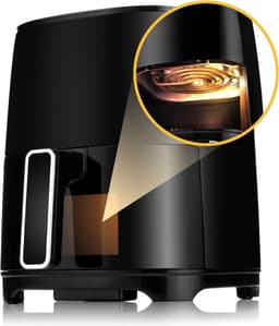SCH® Mini airfryer - Airfryer - Airfryer klein - Zwart - ‎25cm x 30cm x 35cm — thumbnail 2