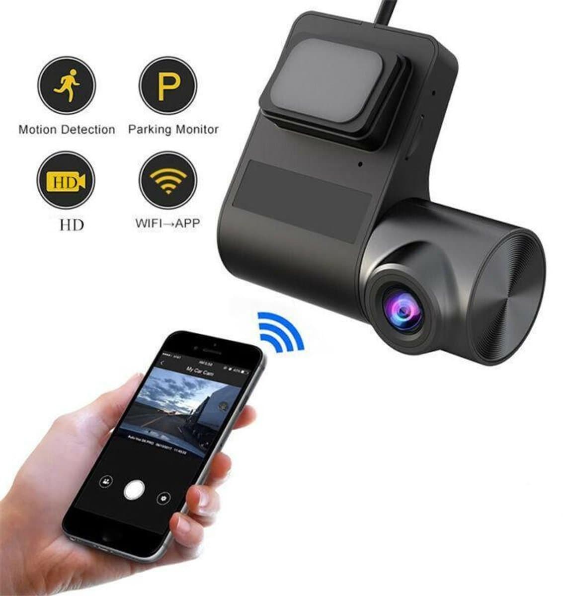 1080P verborgen camera auto DVR USB / WIFI rijrecorder G-sensor — afbeelding 1