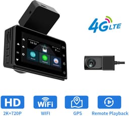 2K-auto-dashcam met 4G GPS en Wi-Fi DVR voor bewaking op afstand — thumbnail 1