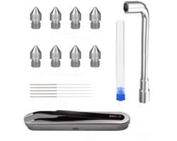 3D printer reserveonderdelen - 3D Printer Nozzles - 17-delige 3D Printer Gereedschapskit, Hexagonale Sleutel, Nozzle Reinigingsgereedschap