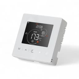 Wifi opbouw thermostaat | 2-draads aansluiting | Touchscreen bediening | Opbouw montage | Temperatuurregeling 0-40°C | Tuya app | Spraakbesturing | Zwart — thumbnail 3