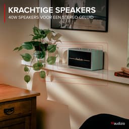 Retro radio - Audizio Tune60 - DAB radio met Bluetooth - Vintage look - DAB+ en FM - Blauw — thumbnail 4
