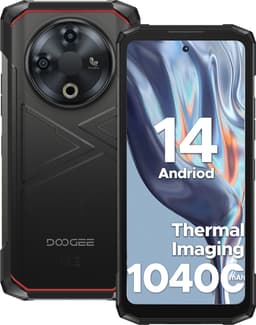 DOOGEE Fire 6 Thermisch ontgrendeld 4G robuuste smartphone 6,56" Batterij 10400 mAh 16GB + 256GB 50MP + 8MP,Zwart — thumbnail 1