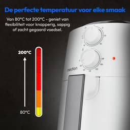 MEDION L Airfryer P30 - 4,7 L - 1500 W - 60 min timer - Wit — thumbnail 4