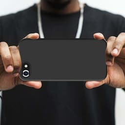 Geschik voor iPhone 7/8/SE schaal siliconen Zwart — thumbnail 4