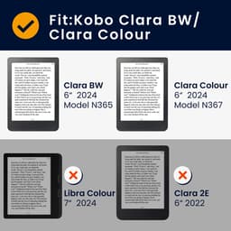 kwmobile ereader hoesje van kunstleer - geschikt voor Kobo Clara BW / Colour - Met magneetsluiting - In grijs Paardenbloemen Liefde design — thumbnail 4