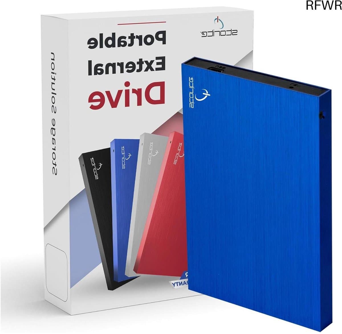 RFWR® Draagbare 1TB Externe Harde Schijf - Slank Design en Snelle Gegevensoverdracht via USB 2.0 — afbeelding 1