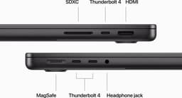Apple Macbook Pro (2023) - MRX33N/A - 14 inch - M3 Pro - 512 GB - Spacezwart — thumbnail 4