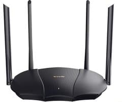 DrPhone AXR6 – WiFi 6 Router – AX3000 Gigabit – WPA3 - Gaming Router Met Mobiele App – Lagg Free - 1.6 GHz CPU - 3 Gigabit LAN-poorten, OFDMA+MU-MIMO, ouderlijk toezicht - Zwart