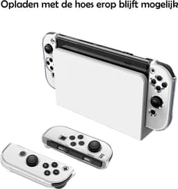 Hoes Geschikt voor Nintendo Switch OLED Case Hoesje Schokproof - Bescherm Hoes Geschikt voor Nintendo Switch OLED Hoes Hard Cover - Transparant — thumbnail 6