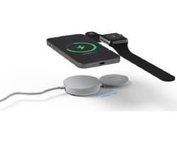 Magnetisch Duo Wireless Charging Pad - airpods draadloos Pad - Magnetisch Duo charger voor Geschikt voor Watch 7/6/5/4/3/2, Geschikt voor iPhone 14 / 14 Pro Max draadloze Oplader Geschikt voor iPhone 13, 12, Pro, Pro Max, AirPods