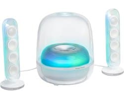 3-Weg Bluetooth Speaker met Kleurrijke Lichtshows en HDMI ARC - Zwart