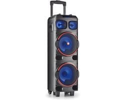 Draadloze en Draagbare Partyspeaker met Krachtige Bas en Dubbele Subwoofer