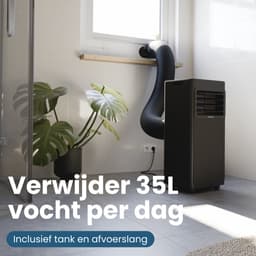 Auronic Mobiele Airco - 7.000 BTU - 3-in-1 - Airconditioning met 2 Raamafdichtingskits - Ventilator - Ontvochtiger - Tot 20m² - Zwart — thumbnail 11
