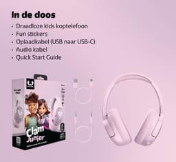 Fresh 'n Rebel Clam Junior - Koptelefoon kind - Kinder koptelefoon met Noise Cancelling - Draadloos (Bluetooth) & Bedraad – Inclusief Aux kabel (1m) - Dizzy Donut — thumbnail 6