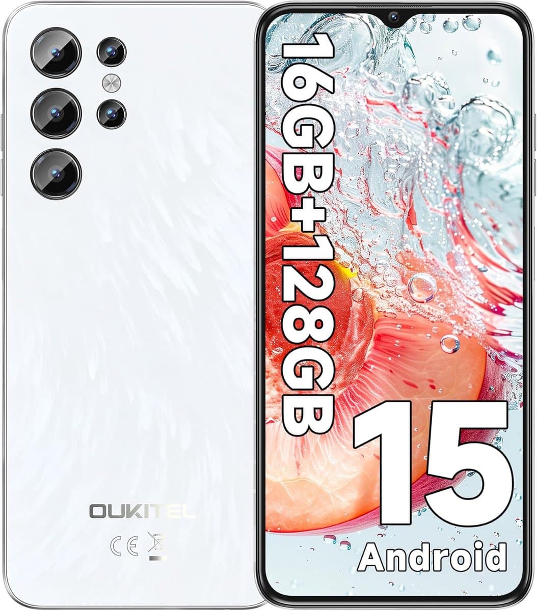 C1 Android 15 Smartphone 16GB+128GB 1TB Uitbreidbaar 6.52" HD+ 5150 mAh Dual 4G Simkaart — afbeelding 1