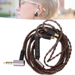 Upgradekabel met microfoondraad voor hoofdtelefoon - Vervangend snoer voor CKS1100 E40 E50 E70 en LS200 - 3,5 mm A2DC-stekker — thumbnail 4