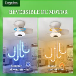 Plafondventilator met LED-verlichting - 40 cm - 6 snelheden - Dimbare licht - Afstandsbediening - Stille DC-motor — thumbnail 4