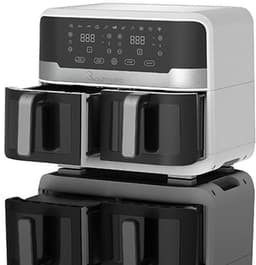 Digitale Dubbele Airfryer - 9 Liter - Tijd- en Temperatuurcontrole - Smartphone Bediening — thumbnail 3