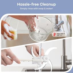 Foodprocessor en vleesmaler met glazen en roestvrijstalen kommen, 450W motor en oververhittingsbeveiliging — thumbnail 3