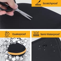 Harde Opberghoes voor Nekband Hoofdtelefoons - Schokbestendig etui Zwart — thumbnail 3