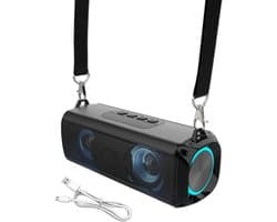 Draagbare Draadloze Buitenluidspreker met Riem en Lichteffecten