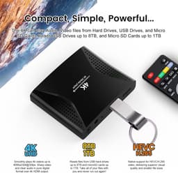 4K Ultra-HD Digitale Mediaspeler voor USB en Micro SD met HDMI en AV-uitgang — thumbnail 4